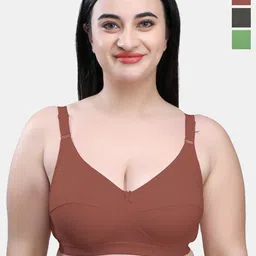 SKDREAMS Pack of 3 T-shirt Full Coverage Bra-image-34