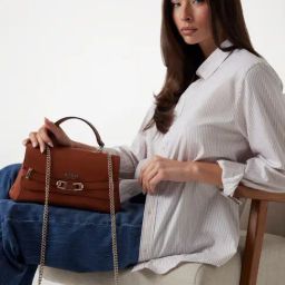 Guess Cognac Solid Silvye Convertible Crossbody Bag-image-26