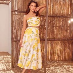 Forever New Limone Floral Laia A-line Fit Midi Skirt-image-57