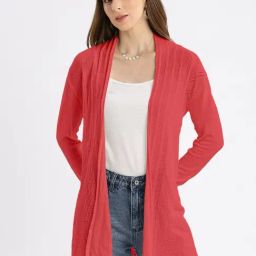 SHOWOFF Coral Solid Shrug-4