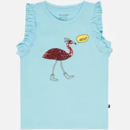 Bodycare Kids Sky Blue Cotton Embellished T-Shirt-image-65