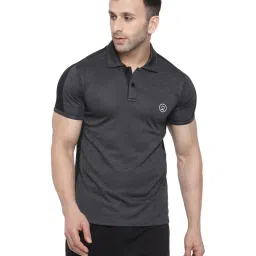 Chkokko Dark Grey Regular Fit Polo T-Shirt image 1
