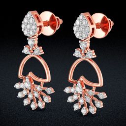 Joyalukkas Elegant Tulip Petals Diamond Earrings -2.65 gm-image-3