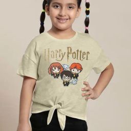 Kidsville Girls Off White Cotton Printed Tshirt-image-85