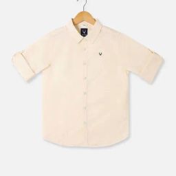 Allen Solly Kids Beige Cotton Slim Fit Full Sleeves Shirt-image-68