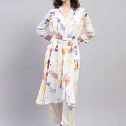 Monte Carlo White & Purple Cotton Printed Co-Ord Set-image-80