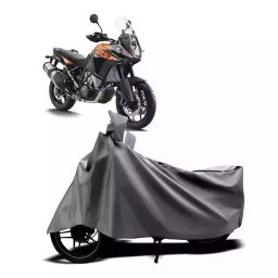Auto Pearl Two Wheeler Cover with Bag for KTM 1050 Adventure BS6, Silver-image-40