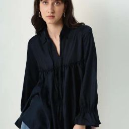 RAREISM Green Polyester Solid Top-picture-18
