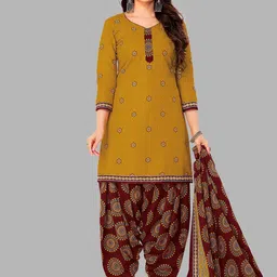 shree jeenmata collection Floral Printed Pure Cotton Unstitched Dress Material-image-82