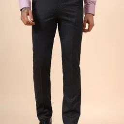 Cantabil Men Comfort Checked Regular Fit Formal Trousers-image-78