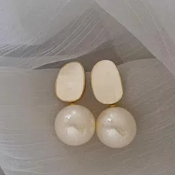 Celestria Artificial Stones Studded Korean Geometric Drop Earrings-52