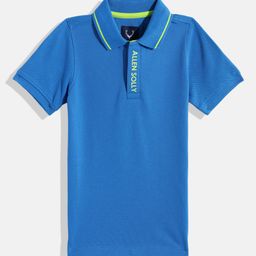 Allen Solly Junior Boys Brand Logo Polo Collar Pure Cotton T-shirt-image-91