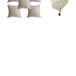 Pink Parrot Pack of 5 Multicolored cushion covers & Jacquard table runner-image-19