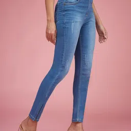 Miss Chase Women Skinny Fit High-Rise Light Fade Stretchable Jeans-picture-19