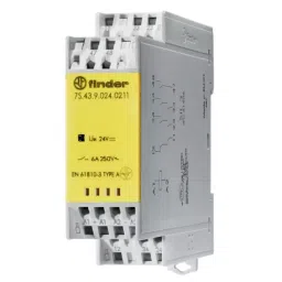 Finder DIN Rail Non-Latching Relay with Guided Contacts 24 V DC Coil 6 A Switching Current 3P, 7S6390240211 (Pack of 5 Pcs)-picture-27