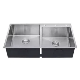 Hindware Superio Neo Plus 37x20x9 inch Matt Finish SS Double Bowl Kitchen Sink-picture-40