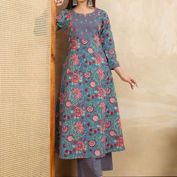BEYOND ETHNIC Women Floral Printed Kurta with Palazzos-13