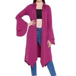 Hypernation Purple Cotton Shrug-image-11