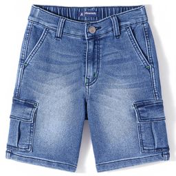 Pine Kids Denim Above Knee Length Shorts - Blue-image-86