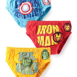 Honeyhap Disney Single Jersey Knit Briefs With Avengers Graphics Pack of 3 - Blue Red & Yellow-picture-14