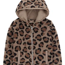 Carter's Knit Full Sleeves Hooded Winter Jacket with Cheetah Print - Tan-image-77