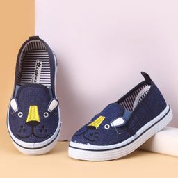 Cute Walk by Babyhug Slip on Casual Shoes with Bear Print- Blue-picture-19