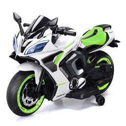 SRECAP Rechargeable Battery Operated Sports 2 Seater Bike for Kids, Ride on Toy Bike 1 to 8 Year Kids (White-Green)-picture-20