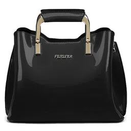 SYGA Women Elegant Glossy Handbag Stylish Bucket Bag for Modern Women (Black)-picture-49
