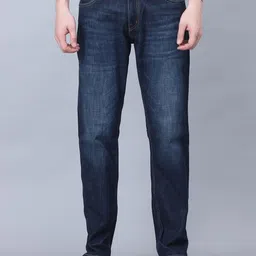 BUNCH OF BAD Men Relaxed Fit Mid-Rise Light Fade Stretchable Jeans-image-80