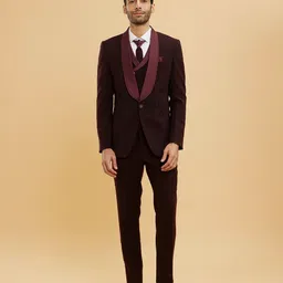 Twamev Tailored-Fit Single-Breasted Five-Piece Suit-image-78
