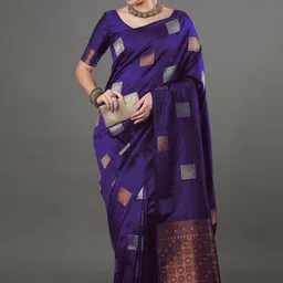 Moda Rapido Woven Design Zari Art Silk Banarasi Saree-image-46