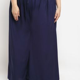 STYLE PREZONE Women Relaxed Flared Pleated Trousers-image-75