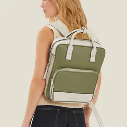 Accessorize Women Colourblocked Backpack-50