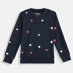 White Snow Girls Conversational Printed Sweatshirt-image-61