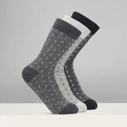 Byford by Pantaloons Multicolor Nylon Textured Socks Pack of 3 (Large)-image-81