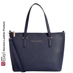 Lino Perros Navy Textured Medium Tote Handbag-42