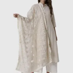 Soch Beige Embroidered Dupatta-34