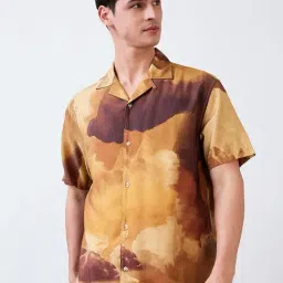 Spykar Brown Nylon Relaxed Print Shirt-picture-38