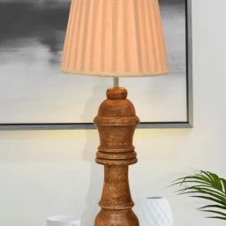 Homesake Brown & White Wood Table Lamp-7