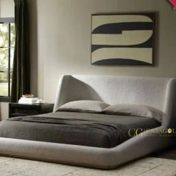 Casagold Grey Wood Serenity Curve without Hydraulic Storage King Bed-image-0