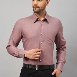 Louis Stitch Pink Cotton Regular Fit Checks Shirt-image-39