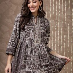Nayam by Lakshita Black Modal Printed Kurti-picture-41