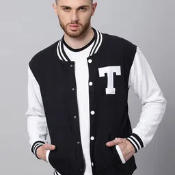 Be Savage Men Windcheater Outdoor Sporty Jacket with Patchwork-image-97