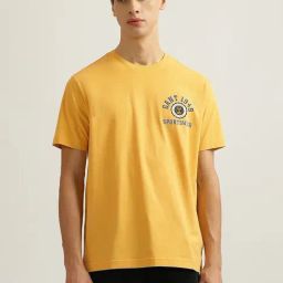 Gant Yellow Cotton Regular fit Solid T-Shirts-image-14