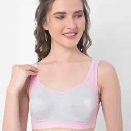 Clovia Grey & Pink Non Wired Non Padded T-Shirt Bra-picture-15