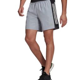 Adidas OWN THE RUN Grey & Black Striped Shorts-image-44
