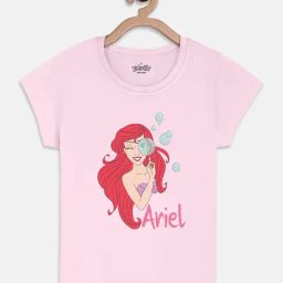 Disney Princess Printed Tshirt For Kids Girls-image-21