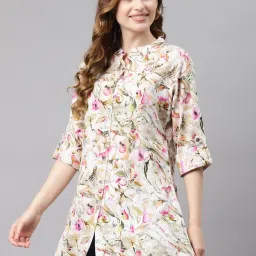 Divena Multicolor Printed A-Line Tunic image 3
