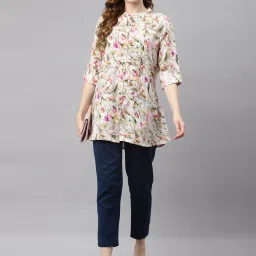 Divena Multicolor Printed A-Line Tunic image 4