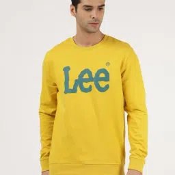 Lee Mustard Cotton Slim Fit Printed Sweatshirt-picture-16